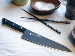Japanese Knives|Chef Knives^MAC Universal knife Chef with wooden handle 21 cm, Black