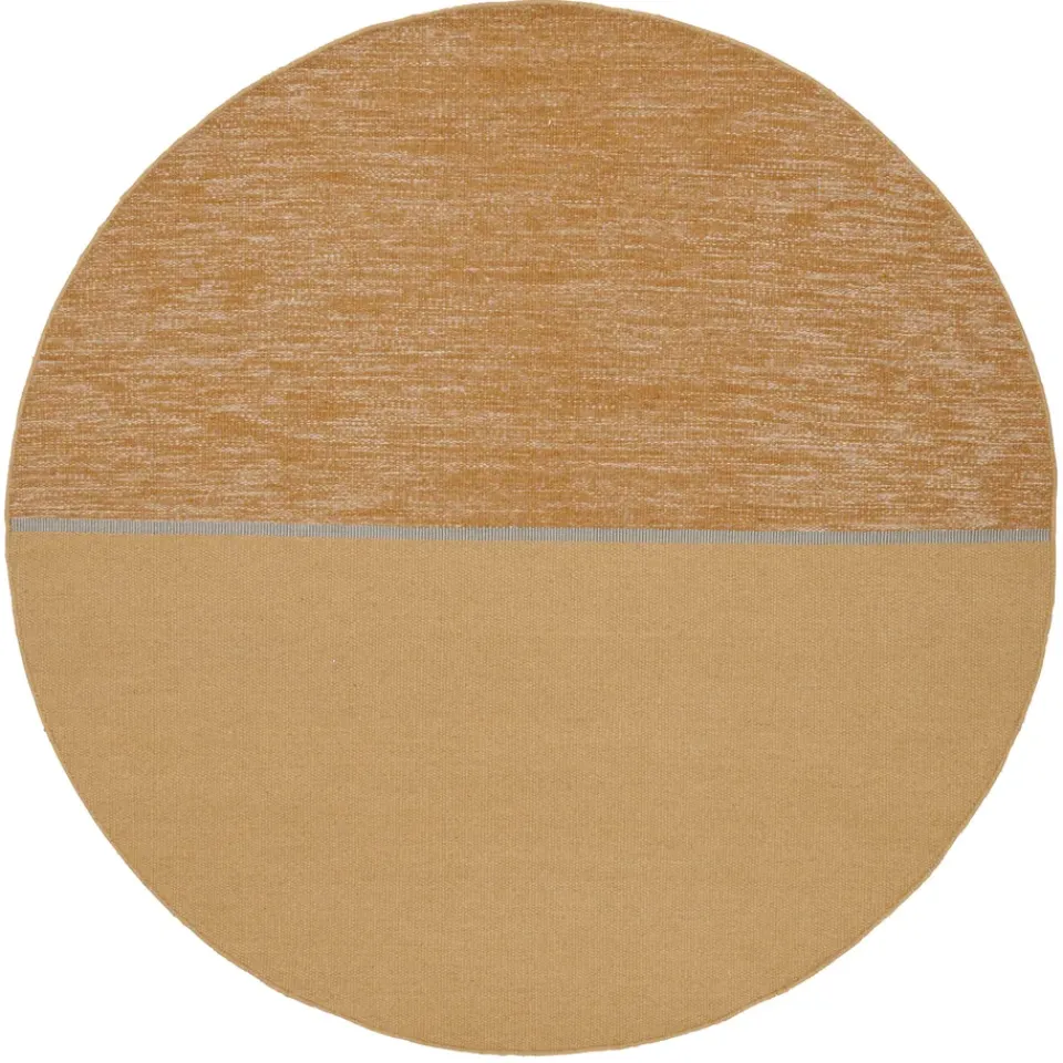 Round Rugs^Linie Design Magnetize rug Ø170 cm, Ochre Orange