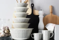 Serving Bowls^Arabia Mainio Sarastus bowl Ø23 cm, Black-white BlackWhite