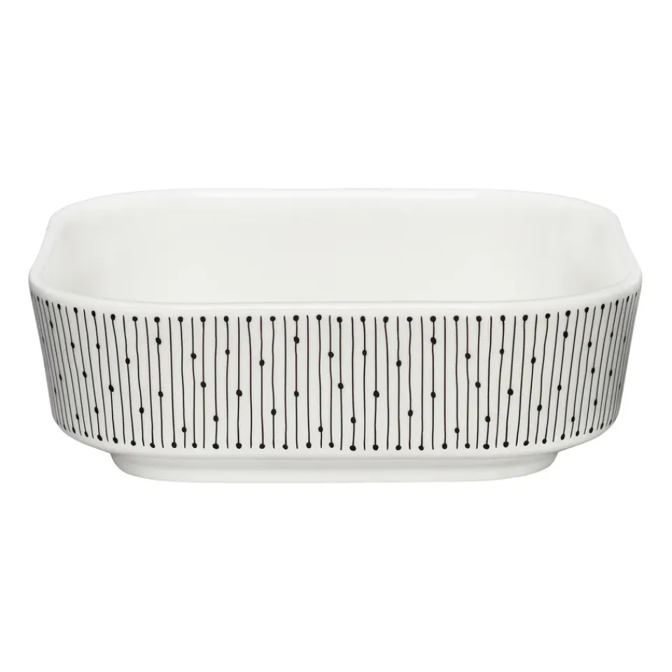 Oven Dishes^Arabia Mainio Sarastus oven dish 0.7 l, Black-white WhiteBlack