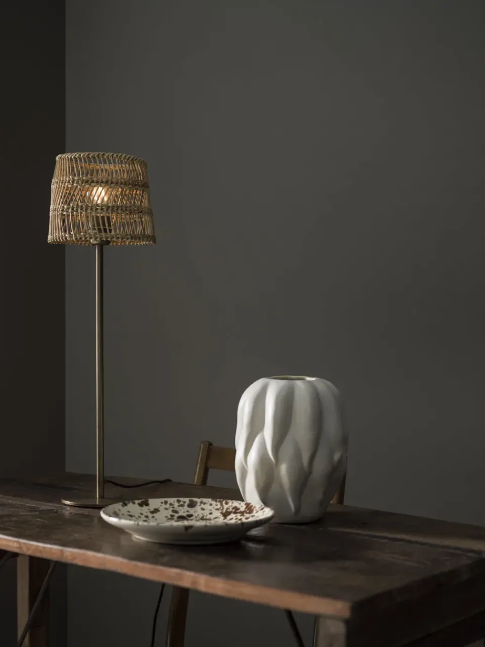 Discount PR Home Maja lamp shade rattan E27, Ø30 cm Beige