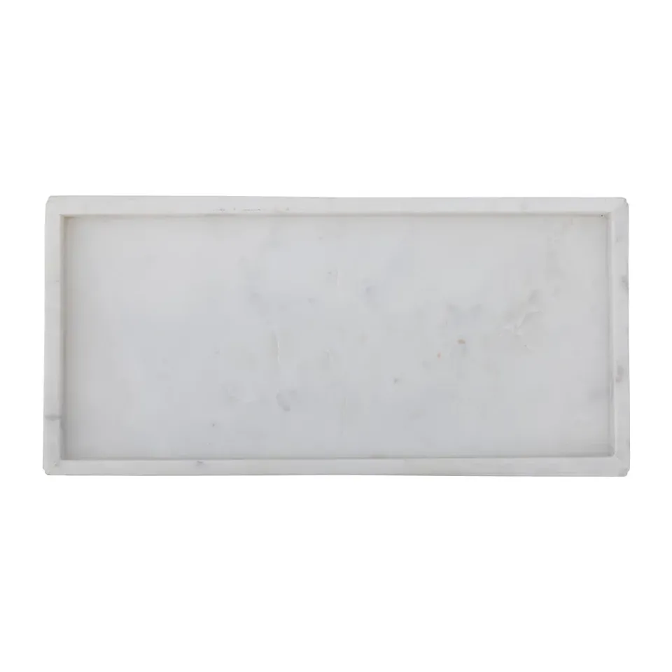 Decorative Trays^Bloomingville Majsa decorative tray 18x38 cm, marble White