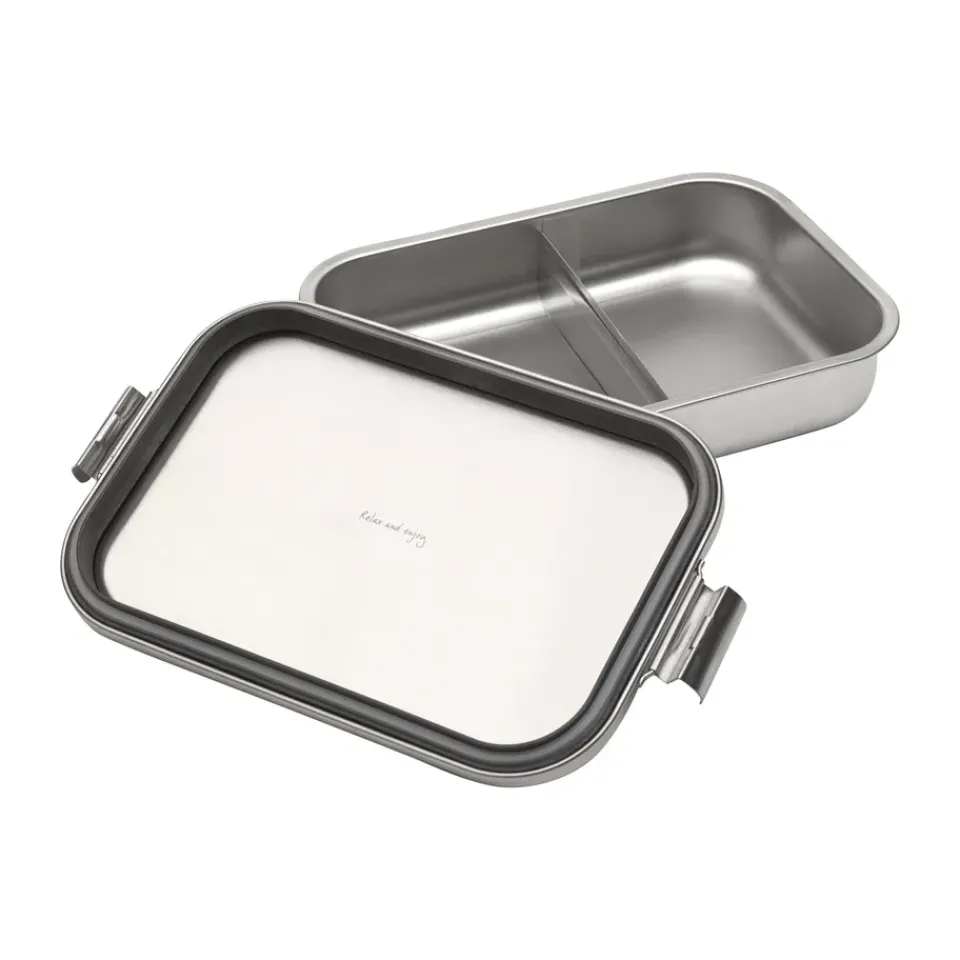 Lunch Boxes & Food Containers^Brabantia Make & Take bento lunch box - steel - large, Matte stainless steel Silver-coloured