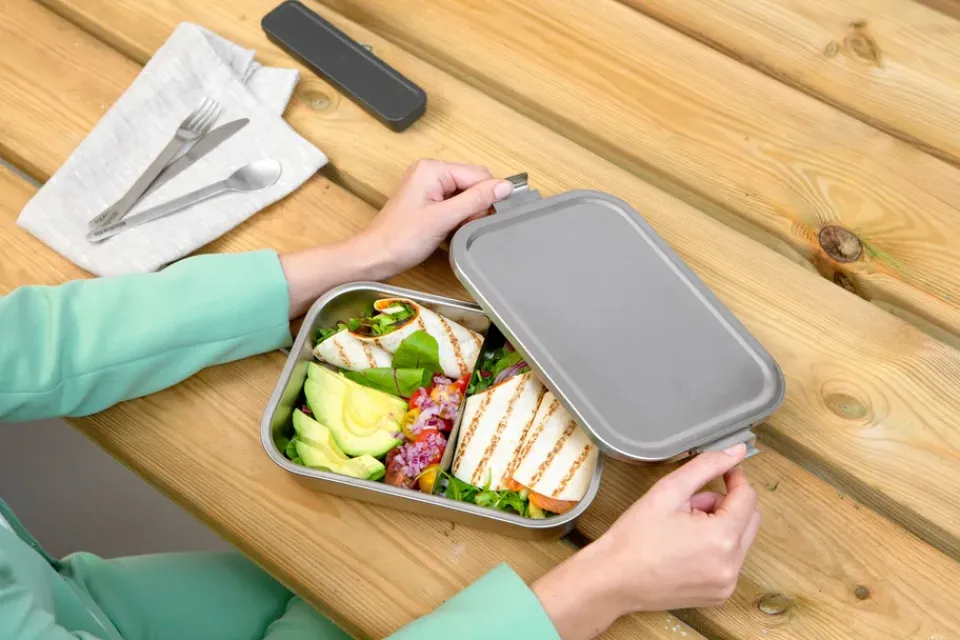 Lunch Boxes & Food Containers^Brabantia Make & Take bento lunch box - steel - large, Matte stainless steel Silver-coloured