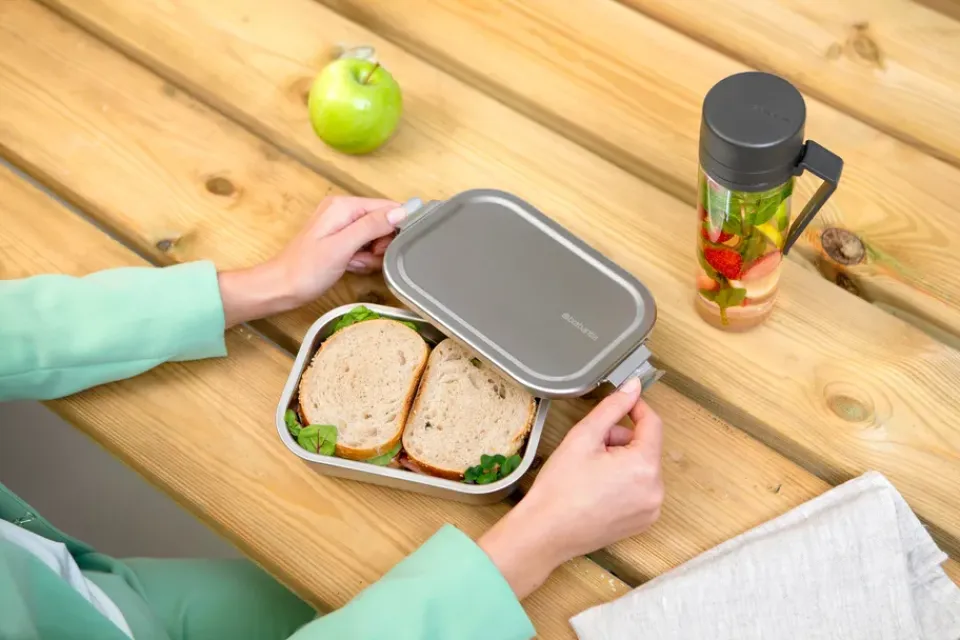 Lunch Boxes & Food Containers^Brabantia Make & Take lunch box steel medium, Matte stainless steel Silver-coloured