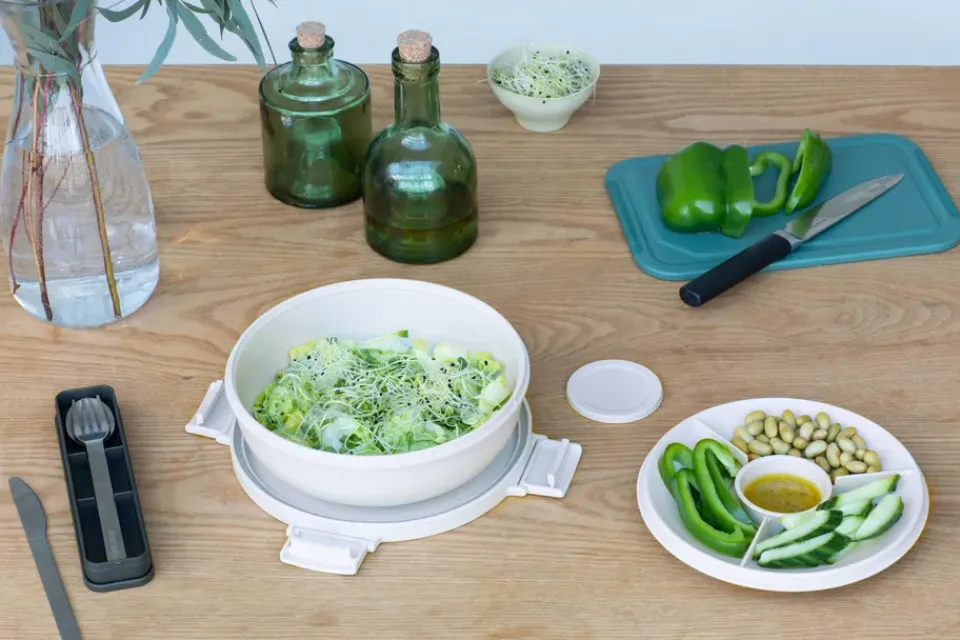 Lunch Boxes & Food Containers^Brabantia Make & Take sallad bowl. 1.3 L, Light Grey