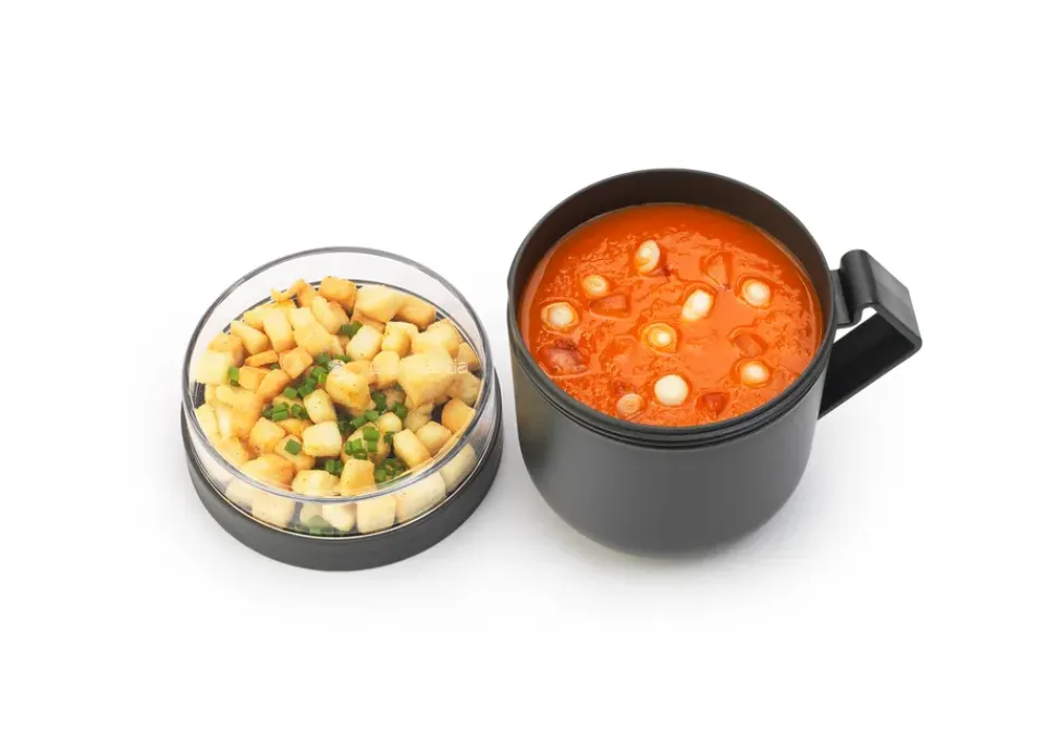 Hot Brabantia Make & Take Soup mug 0.6 L, Dark Grey