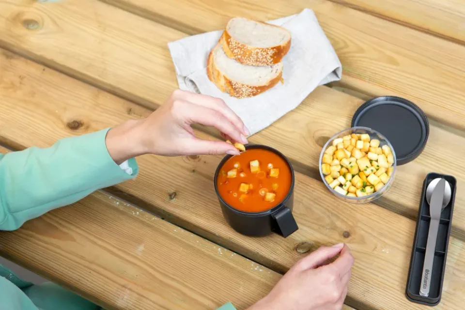 Hot Brabantia Make & Take Soup mug 0.6 L, Dark Grey