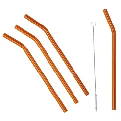 Outlet Broste Copenhagen Malle straw 4-pack, Brown
