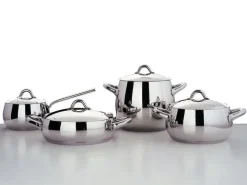 Alessi Mami pot set 7 pieces, Stainless steel Silver-coloured