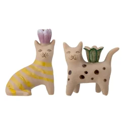 Bloomingville Mamie candle sticks 2 pieces, Stoneware Multi