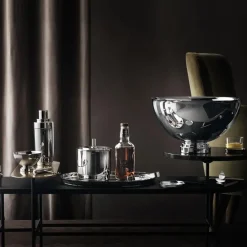 Ice Buckets^Georg Jensen Manhattan ice bucket and tongs, stainless steel Silver-coloured