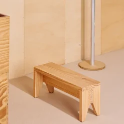 Seating^HAY Manolito Long stool, Natural, 60 cm Beige