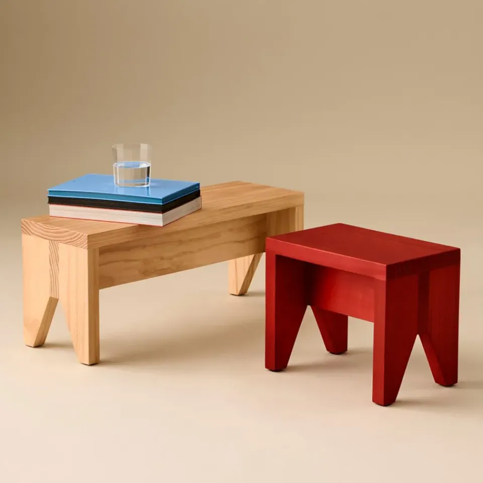 Seating^HAY Manolito Short stool, , 30 cm Red