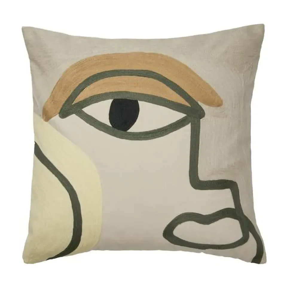 Cushion Covers^Broste Copenhagen Manon cushion cover 50x50 cm, Beige