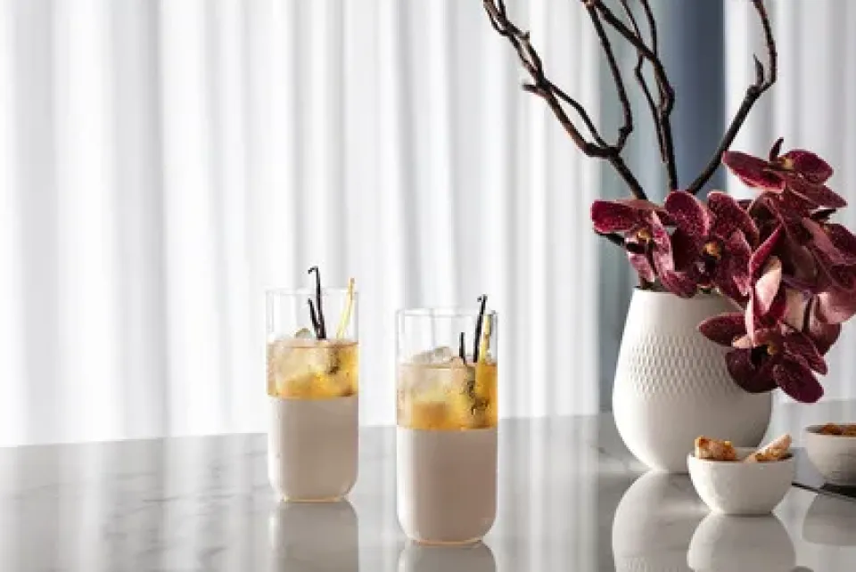 Long Drink & Highball Glasses^Villeroy & Boch Manufacture Rock long drink glass 30 cl 4-pack, Clear White