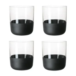 Whiskey & Cognac Glasses^Villeroy & Boch Manufacture Rock Old fashioned glass 25 cl 4-pack, Clear BlackTransparent