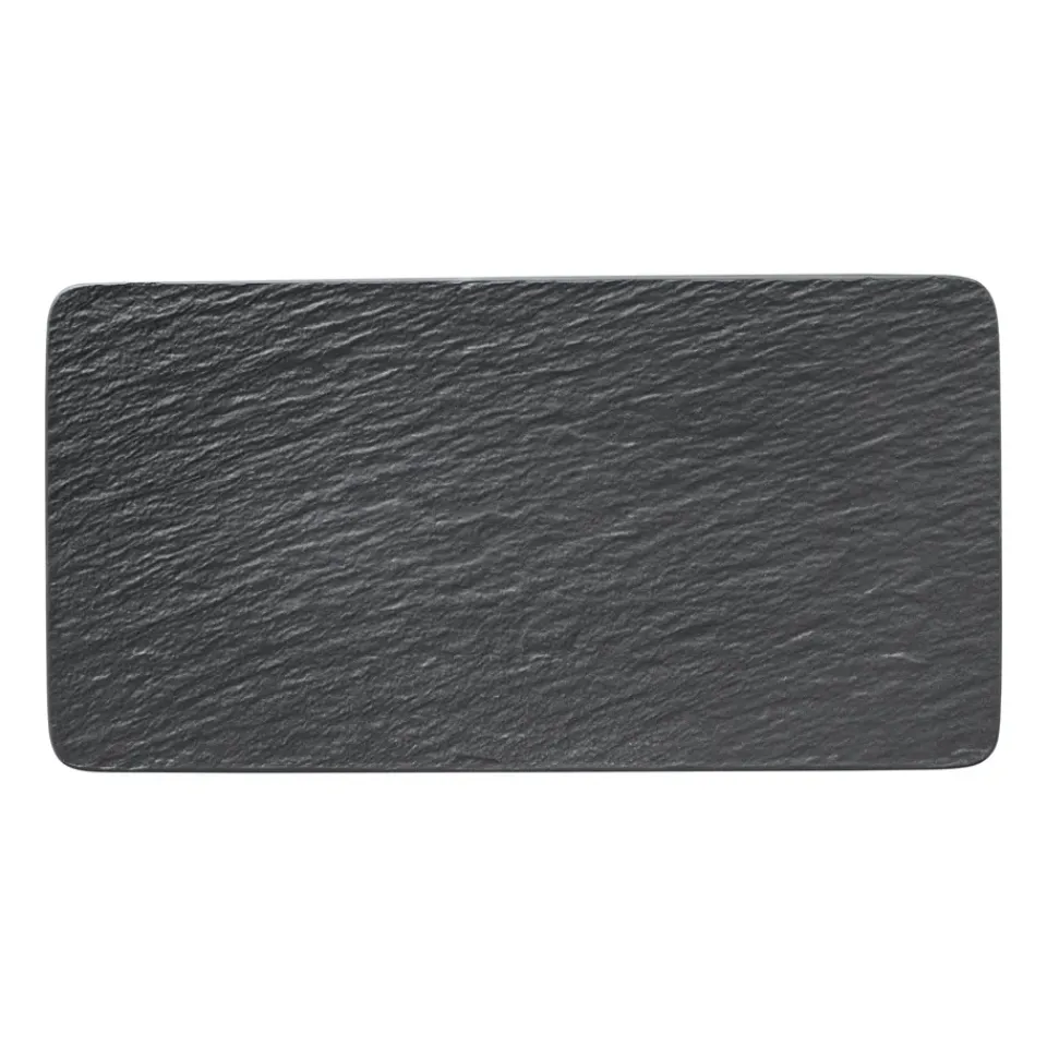 Serving Platters & Dishes^Villeroy & Boch Manufacture Rock serving plate 18x35 cm, Black