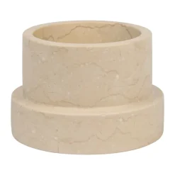 Candle Holders^Mette Ditmer Marble candle holder for block candle 6.5 cm, Sand Beige