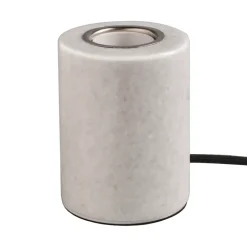 Lamp Bases^Unison Marble lamp base, gloss, Ø8x10.5 cm White