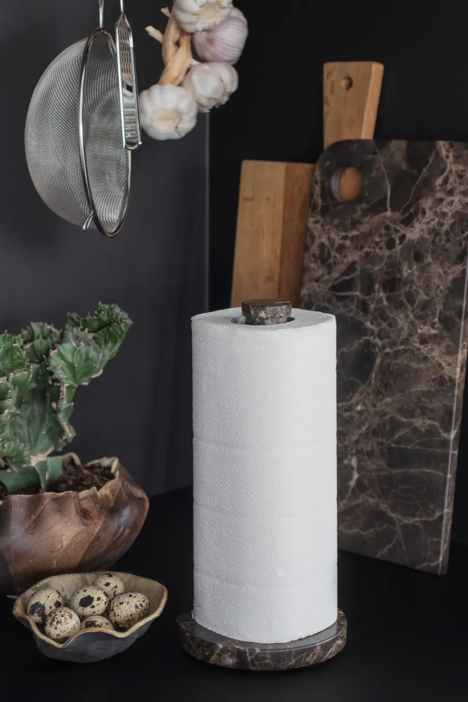 Kitchen Towel Holders^Mette Ditmer Marble paper towel holder, Brown