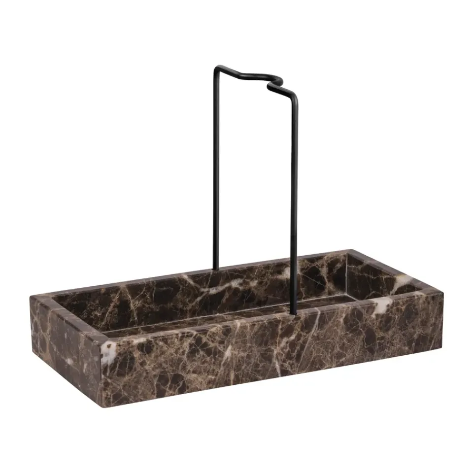 Other Washing & Cleaning Accessories^Mette Ditmer Marble sink organiser 12x23.5 cm, Brown