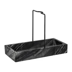 New Mette Ditmer Marble sink organiser 12x23.5 cm, Black-grey BlackGrey