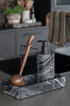New Mette Ditmer Marble sink organiser 12x23.5 cm, Black-grey BlackGrey