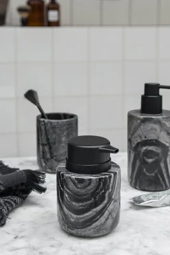 New Mette Ditmer Marble soap dispenser 12.5 cm, Black-Grey BlackGrey