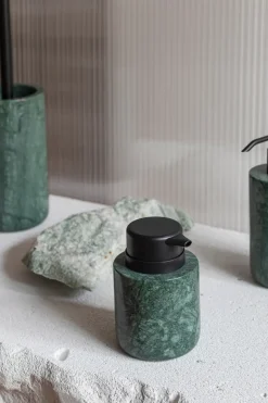 Soap Dispensers & Dishes^Mette Ditmer Marble soap dispenser 12.5 cm, Dark forest Green