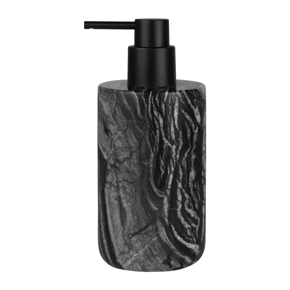 Soap Dispensers & Dishes^Mette Ditmer Marble soap dispenser 17.5 cm, Black-Grey BlackGrey