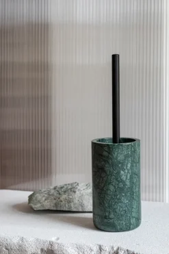 Toilet Brushes^Mette Ditmer Marble toilet brush 36 cm, Dark forest Green