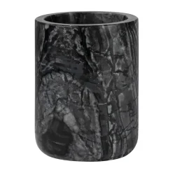 Toothbrush Holders^Mette Ditmer Marble toothbrush holder 10 cm, Black-Grey BlackGrey