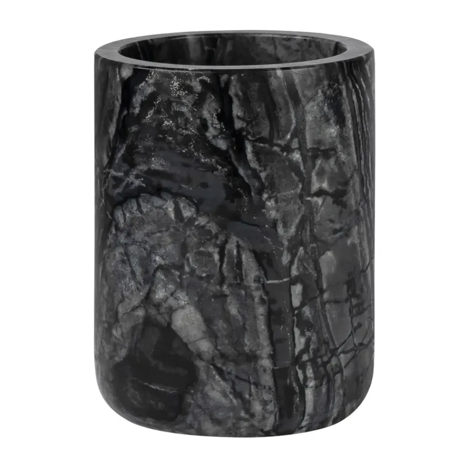 Toothbrush Holders^Mette Ditmer Marble toothbrush holder 10 cm, Black-Grey BlackGrey