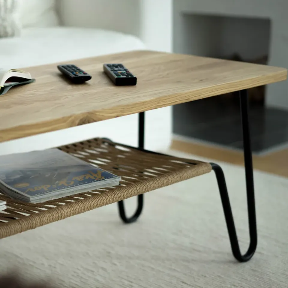 Mavis Marcel coffee table, oak oil rustic, 140x70 Beige