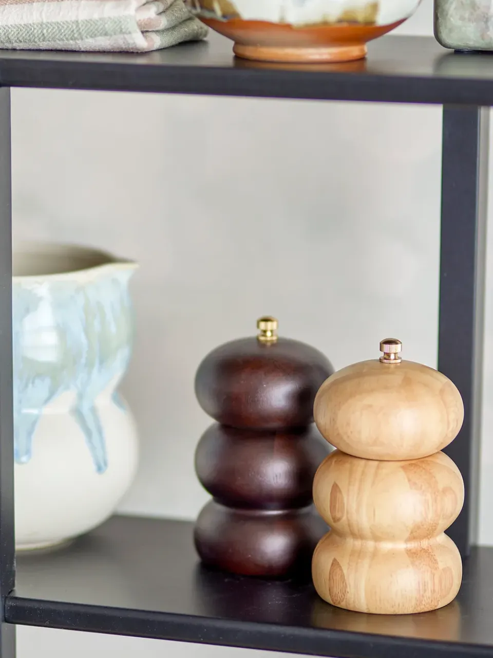 Salt & Pepper Shakers^Bloomingville Marge salt and pepper mill, 2-piece, Natural Brown