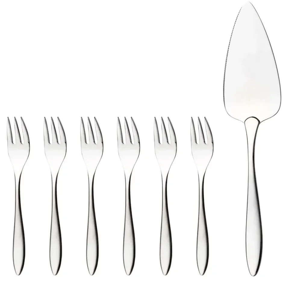 Clearance Hardanger Bestikk Maria cake set 7 pieces, 7 pieces Silver-coloured