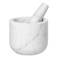 Pestle & Mortars^Broste Copenhagen Marina mortel marble, White