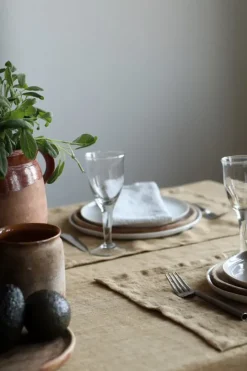 Best Tell Me More Marion tablecloth linen 145x270 cm, Pampas Brown