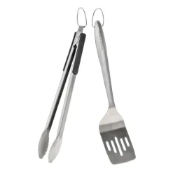 Tongs & Turners^Markus Aujalay Markus BBQ grill set 2-pieces 10x43 cm, Silver Silver-coloured