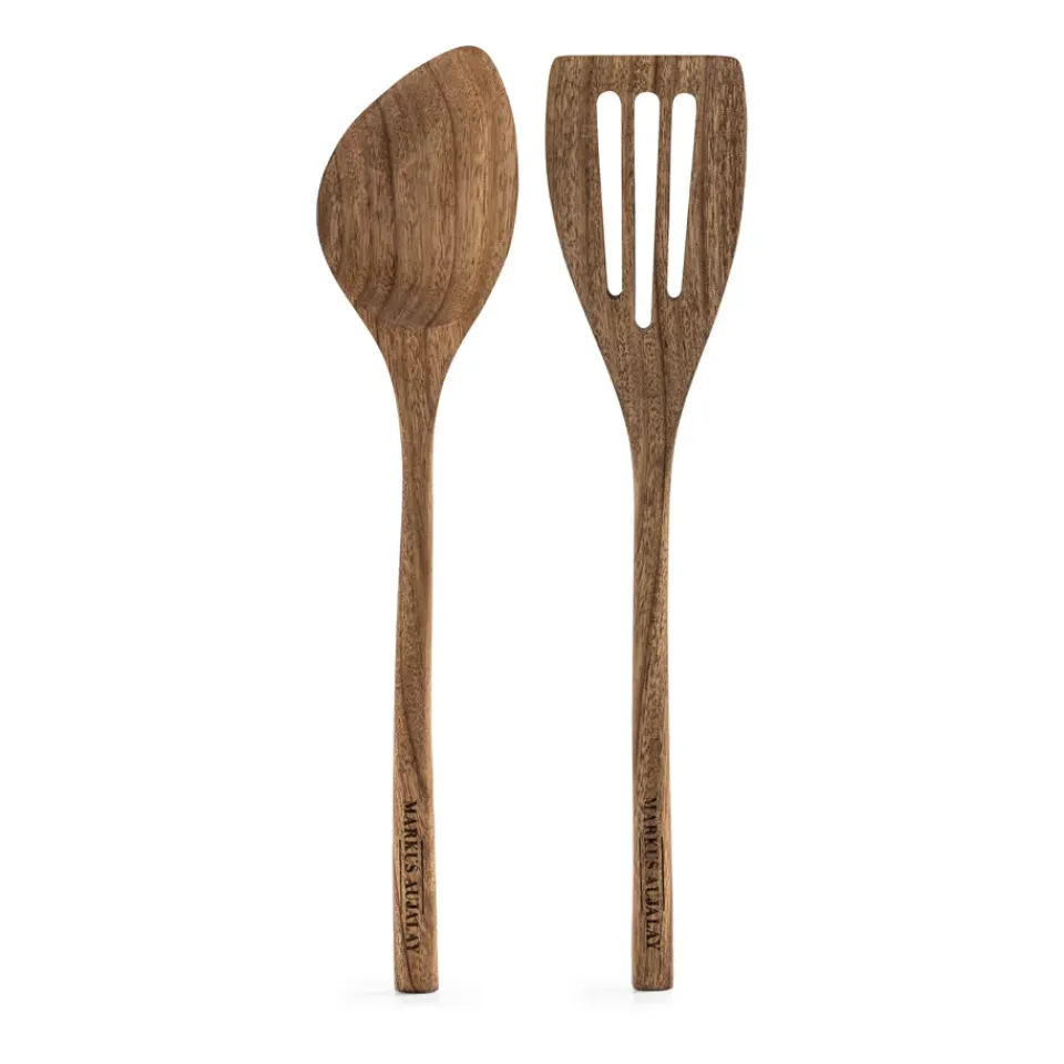 Spoons, Scoops & Ladles^Markus Aujalay Markus kitchen utensils acacia, 2 pieces BrownBeige