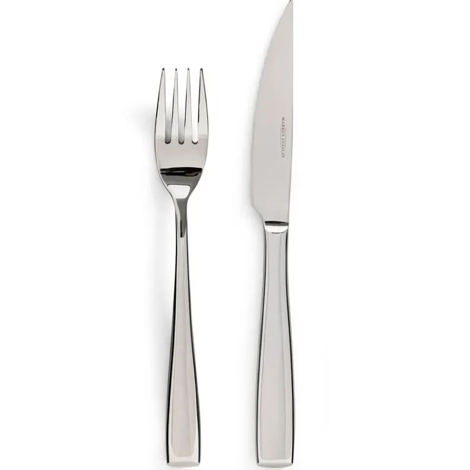 Steak Knives^Markus Aujalay Markus Signature meat- & grill cutlery set, 12 pieces Silver-coloured