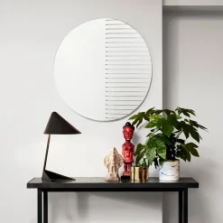 Round Mirrors|Wall Mirrors^Warm Nordic Masquerade Round mirror, Clear Transparent