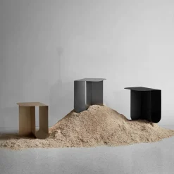 Side Tables^Northern Mass side table, Steel Silver-coloured