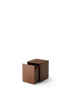 New Works Mass side table with drawer, Walnut Brown