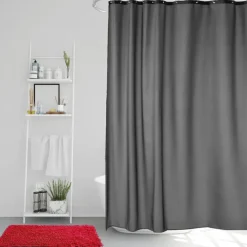 Shower Curtains^Etol Design Match shower curtain, graphite Grey