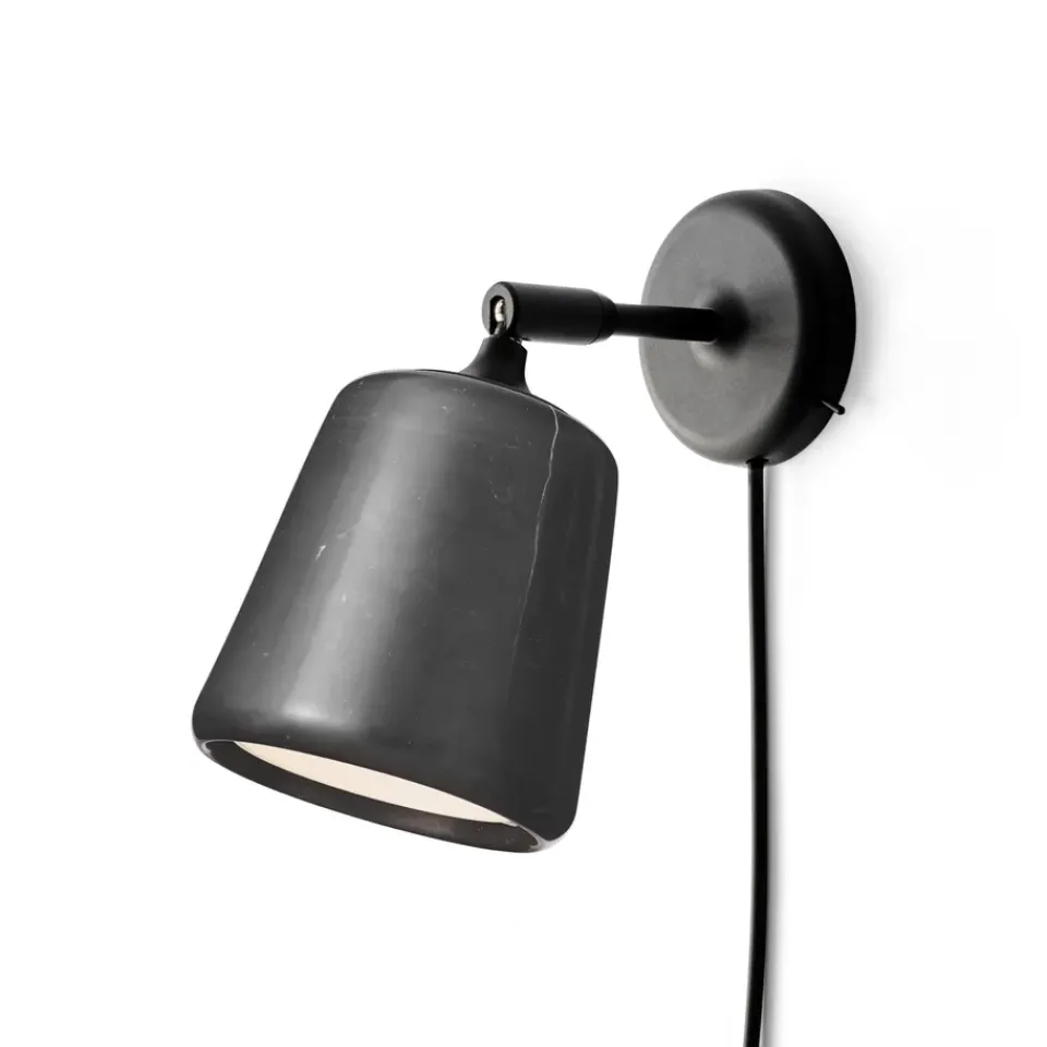 Outlet New Works Material wall lamp, marble Black