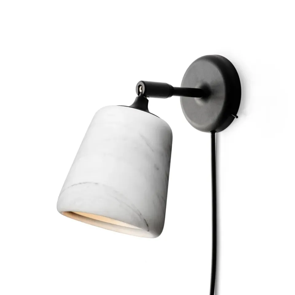 Reading Lamps|Bedside Lamps^New Works Material wall lamp, marble White