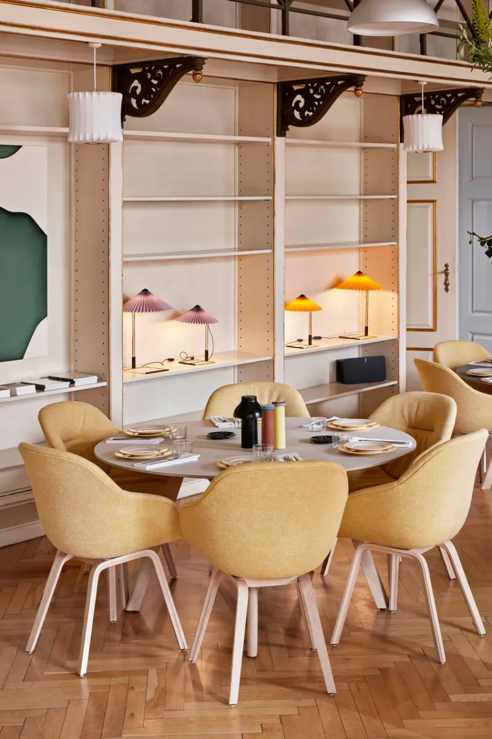 Online HAY Matin table table lamp Ø30 cm, shade Yellow