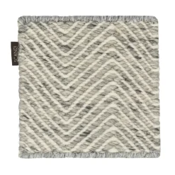 Sale Material Samples Matt sample Furrow wool rug, Natural white-gray Grey